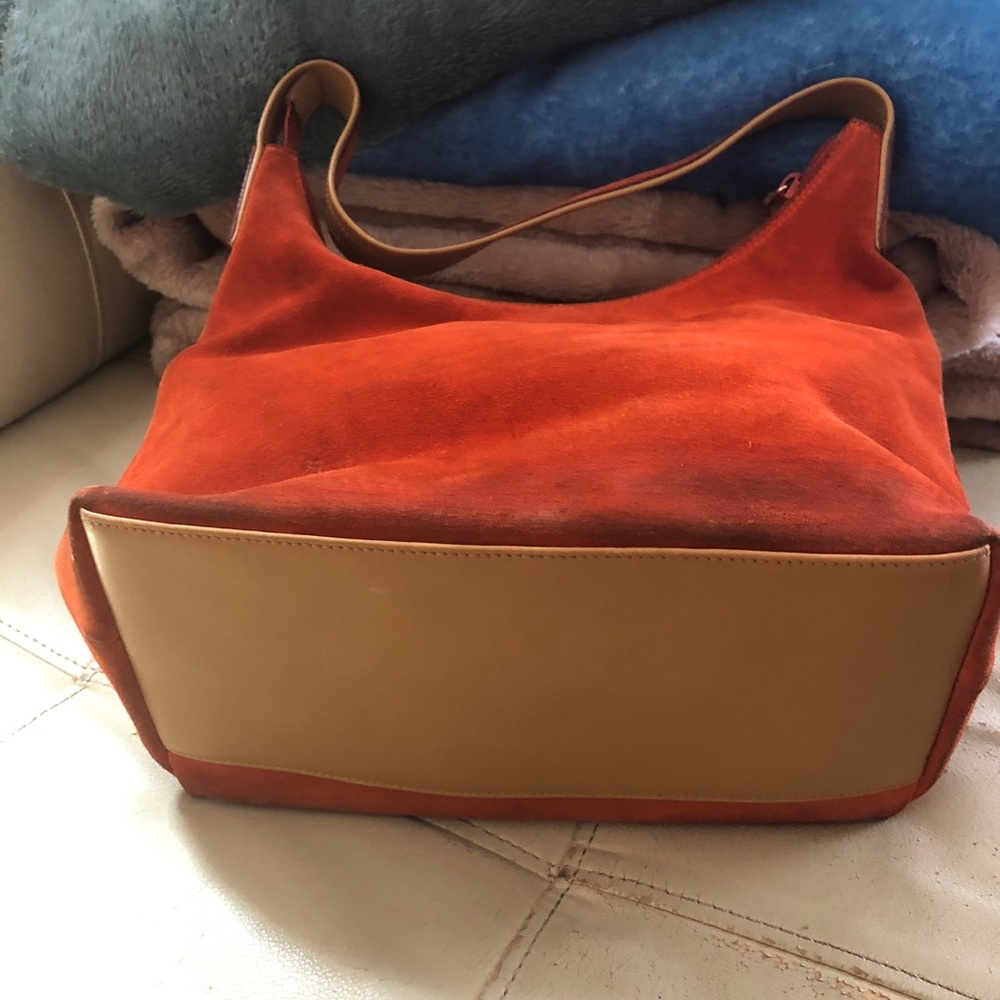 🔥Gucci Elegant Red-Orange Suede Shoulder Bag - Picture 5 of 8
